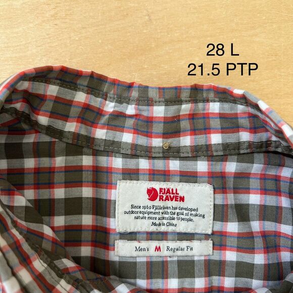 Fjallraven Ovik Shirt Medium Multicolor Short Sleeve Button Up Outerwear - Picture 6 of 8